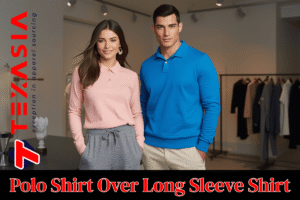 polo shirt over long sleeve shirt