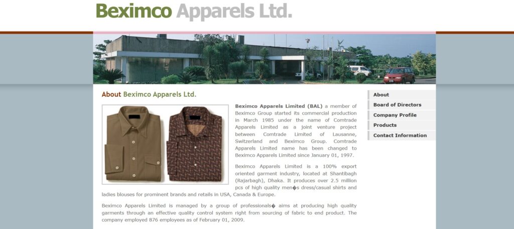 Beximco Apparels Limited