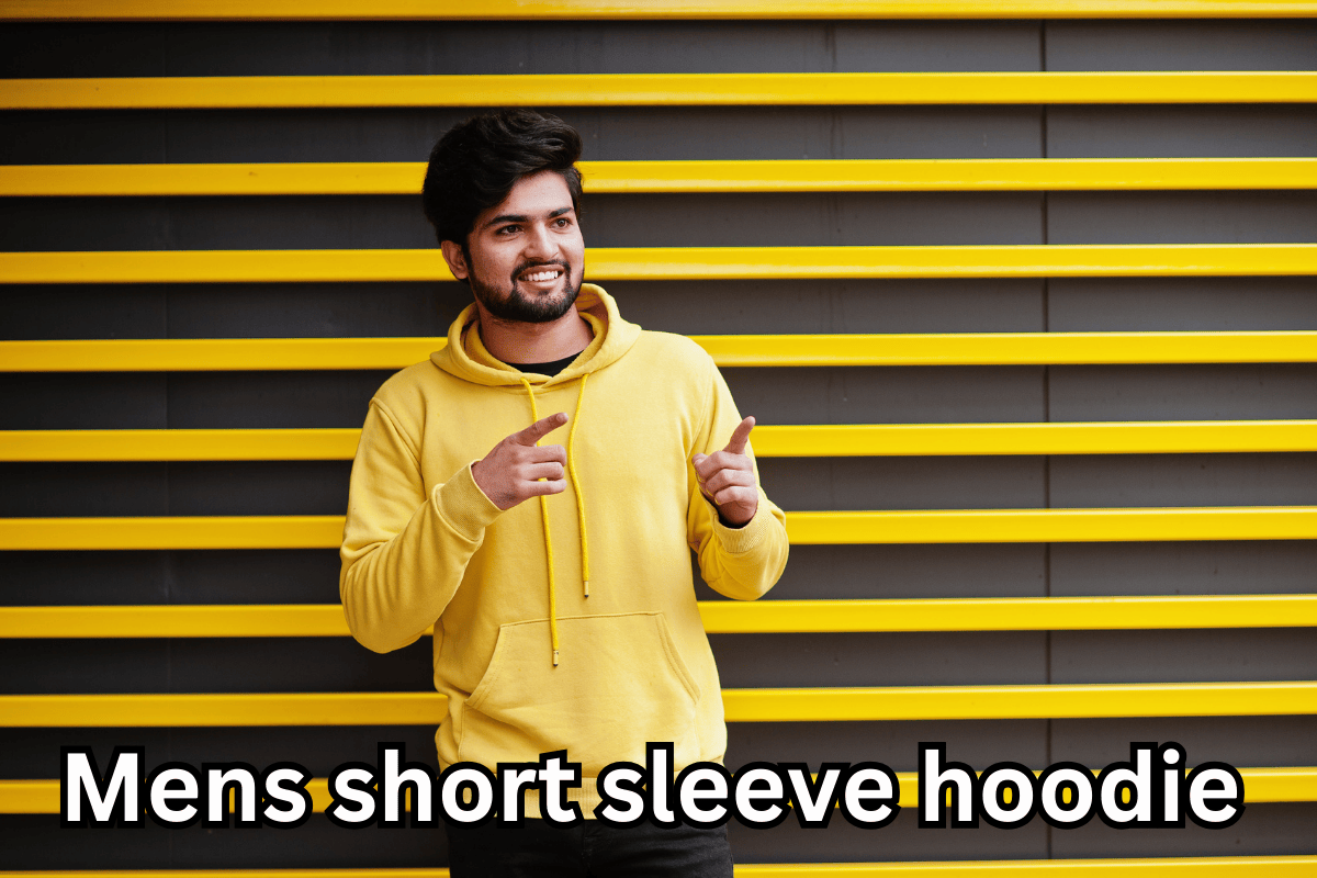 mens short sleeve hoodie