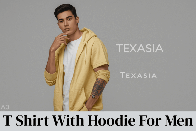 t shirt with hoodie for men