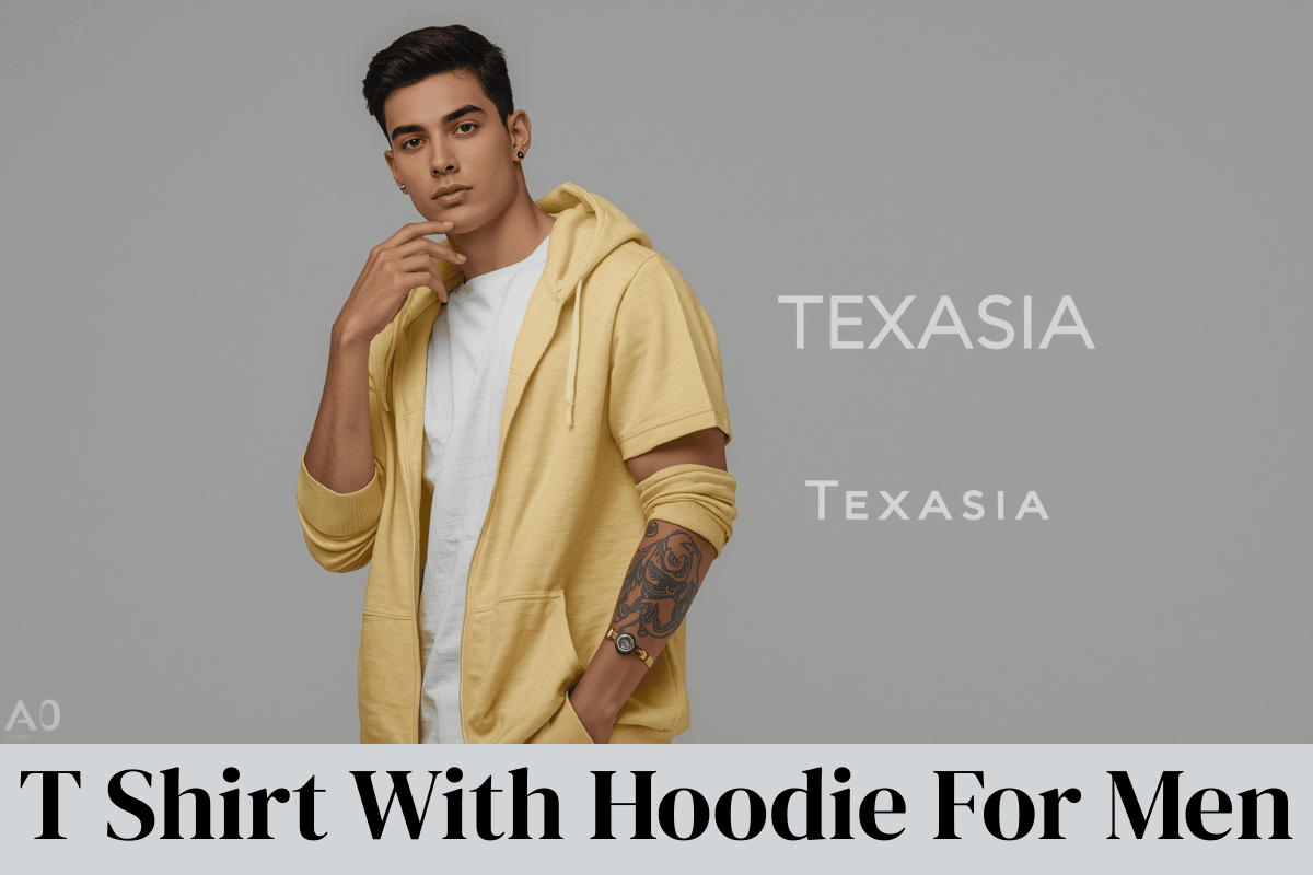t shirt with hoodie for men