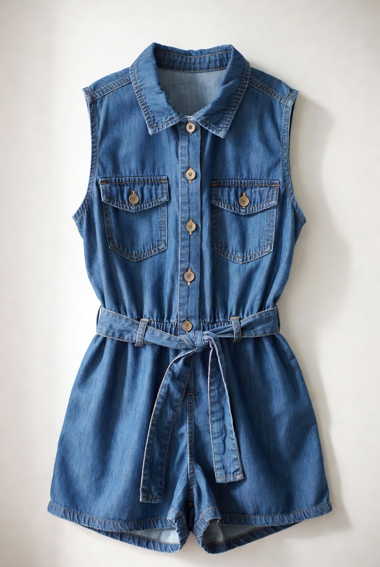 Denim Romper