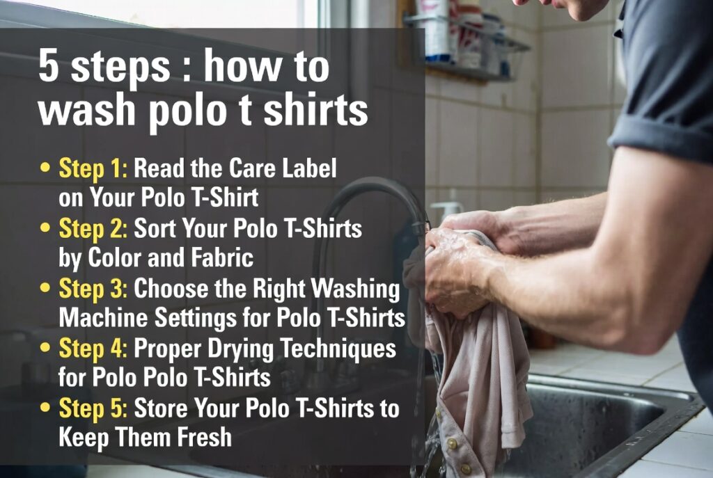 5 steps how to wash polo t shirts