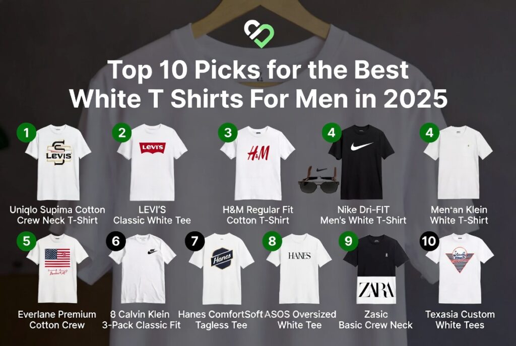 Top 10 Picks for the Best White T Shirts For Men in 2025