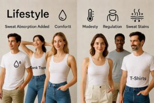 Why do people wear tank tops under t shirts