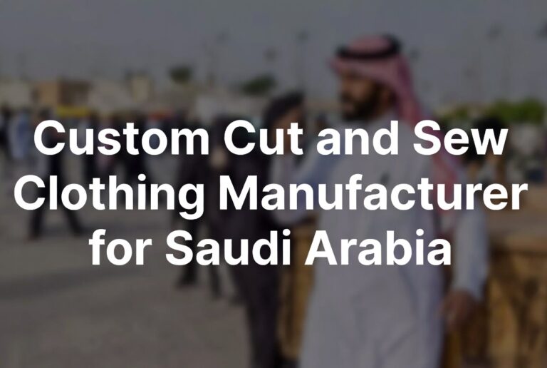 Custom Cut and Sew Clothing Manufacturer for Saudi Arabia