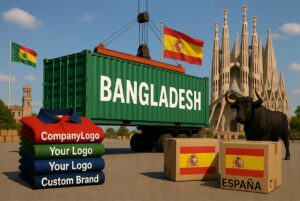 Premium custom logo polo shirts from Bangladesh to Spain