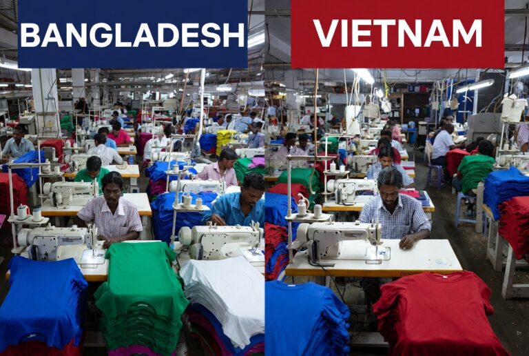 Bangladesh vs Vietnam T shirt production