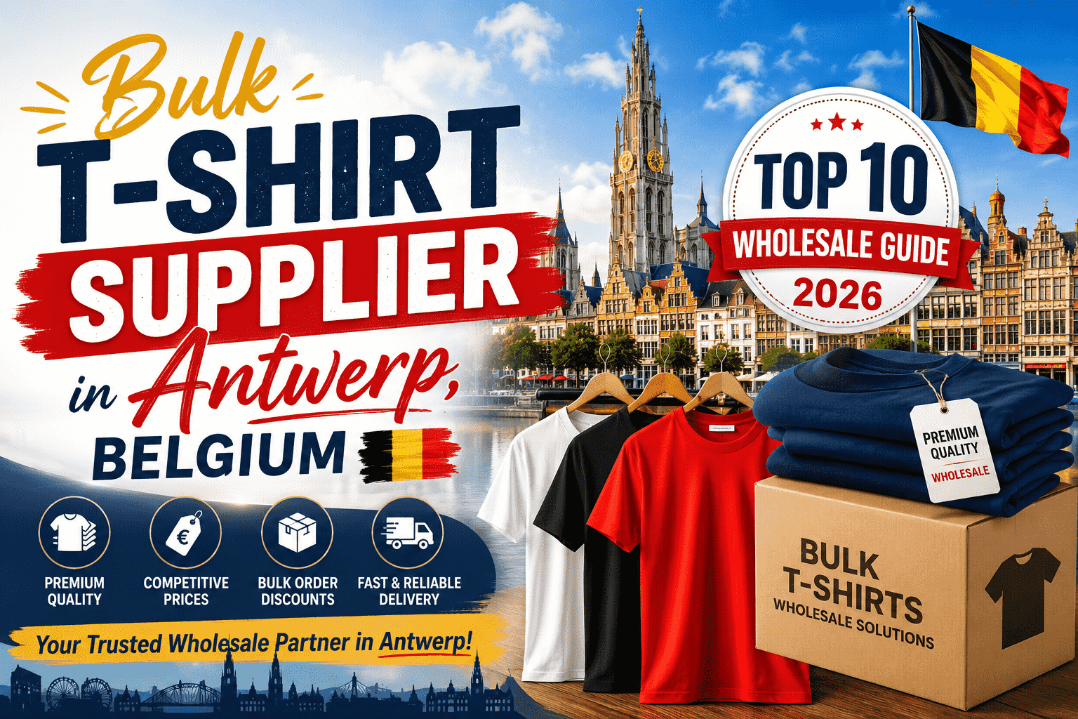 Bulk T-Shirt Supplier in Antwerp, Belgium
