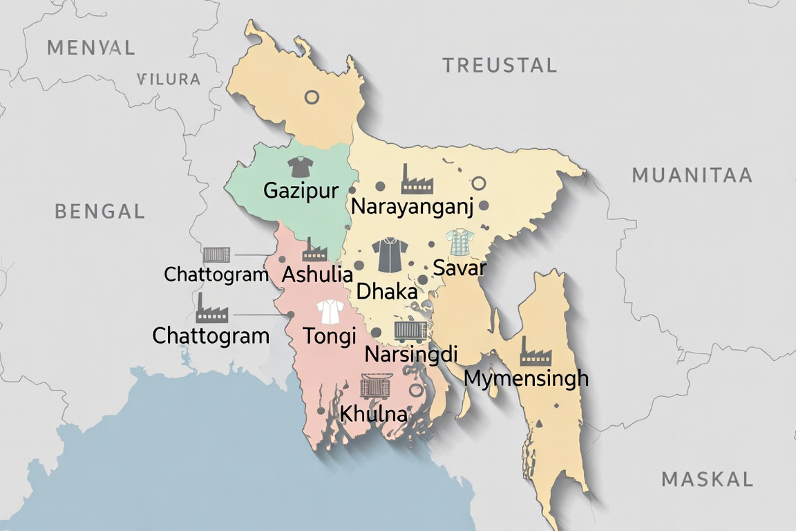Top 10 clothing production hubs in bangladesh