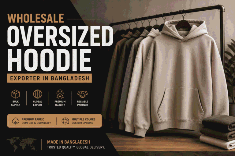 Wholesale oversized hoodie exporter Bangladesh