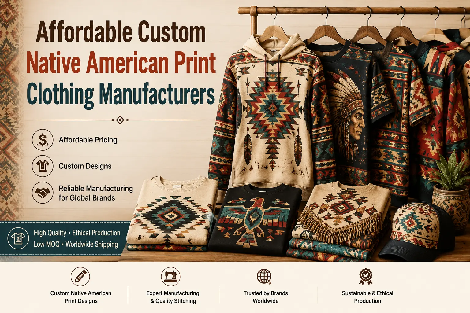 Affordable Custom Native American Print Clothing Manufacturers copy