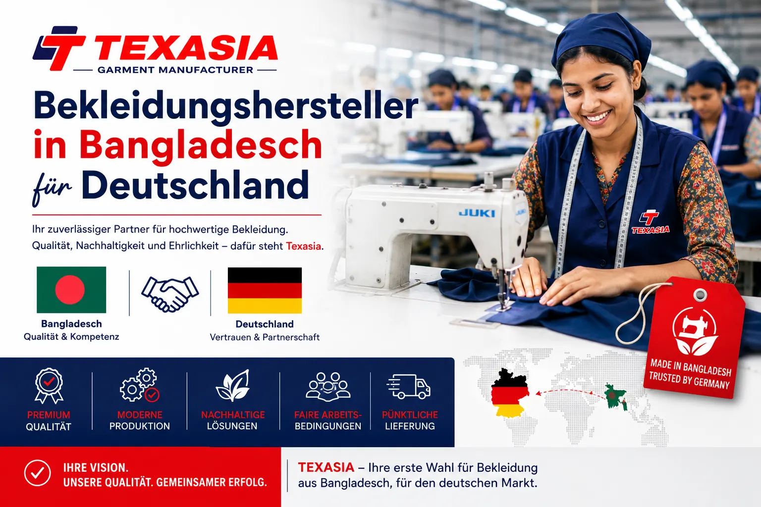 Bekleidungshersteller in Bangladesch für Deutschland – Texasia