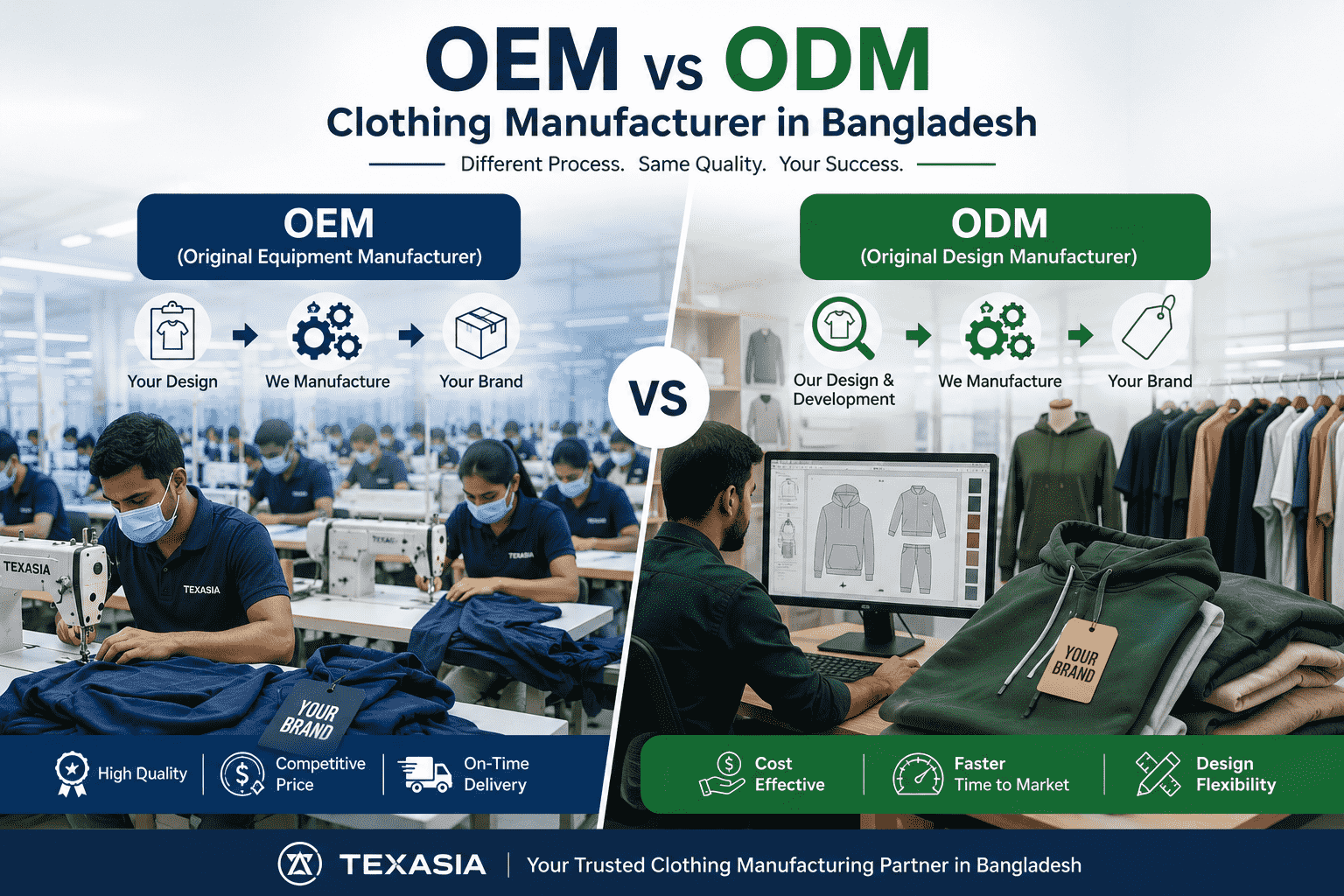 OEM vs ODM Clothing Manufacturer in Bangladesh