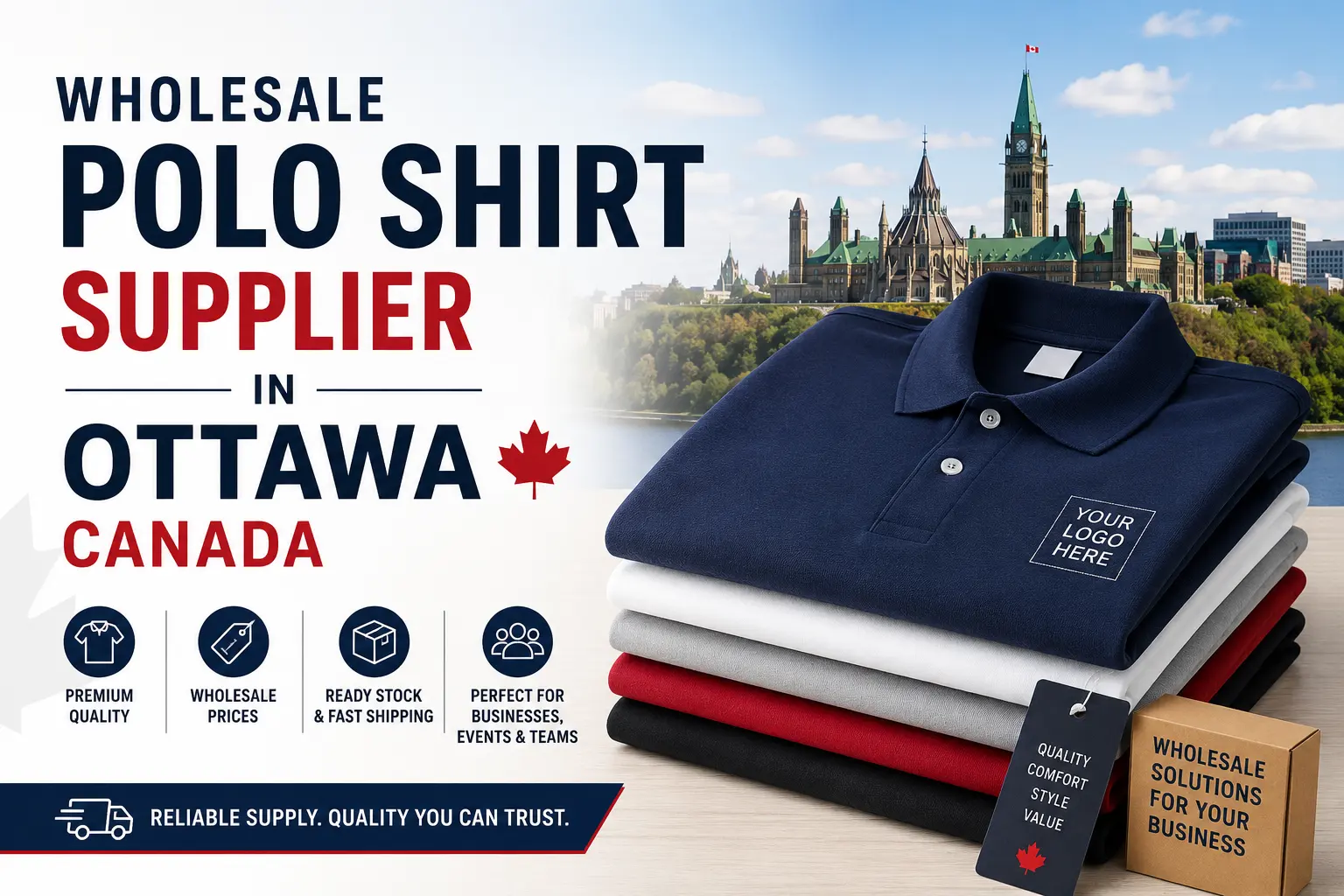 Wholesale polo shirt supplier in Ottawa canada