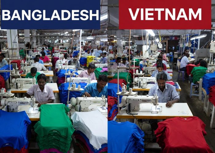 Bangladesh vs Vietnam T shirt production