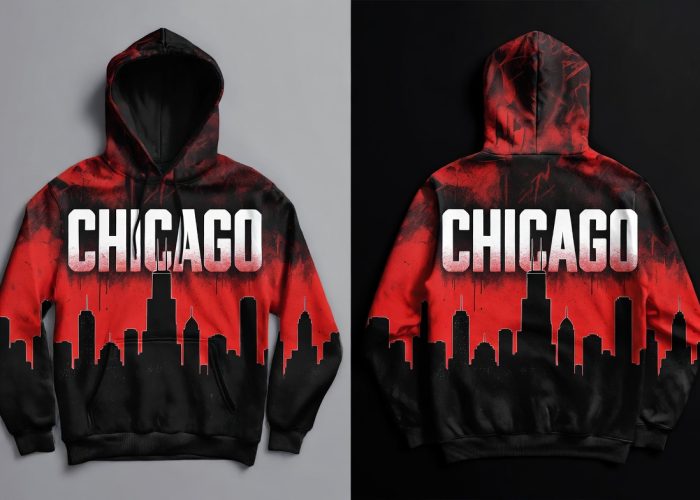 Custom Print Sweatshirt Hoodies for Chicago USA