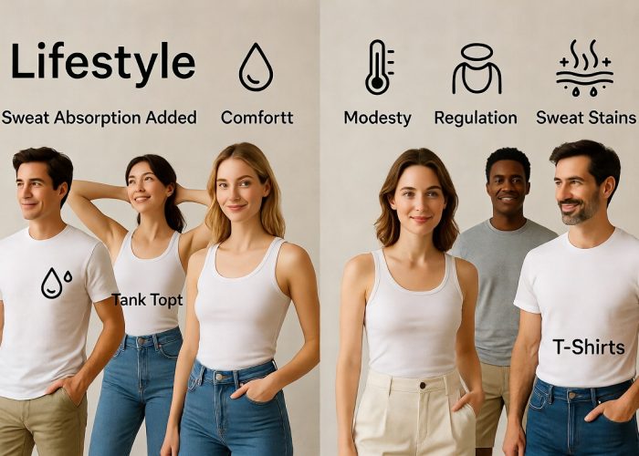 Why do people wear tank tops under t shirts